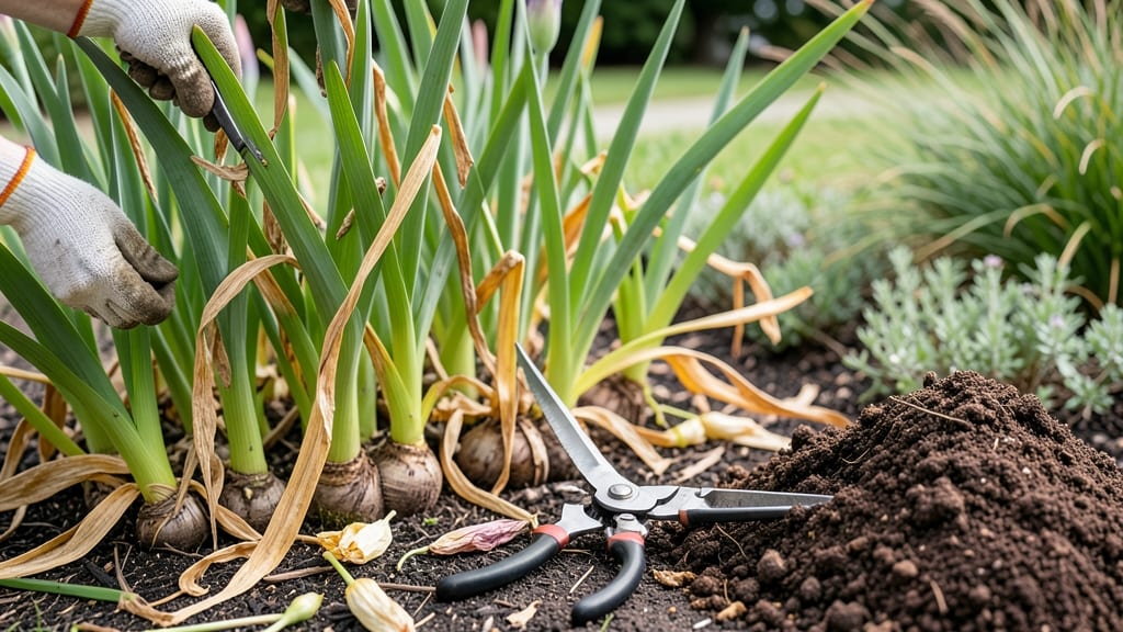 After Iris Bloom Then What: Pruning Secrets for Year-Round Purple Spikes